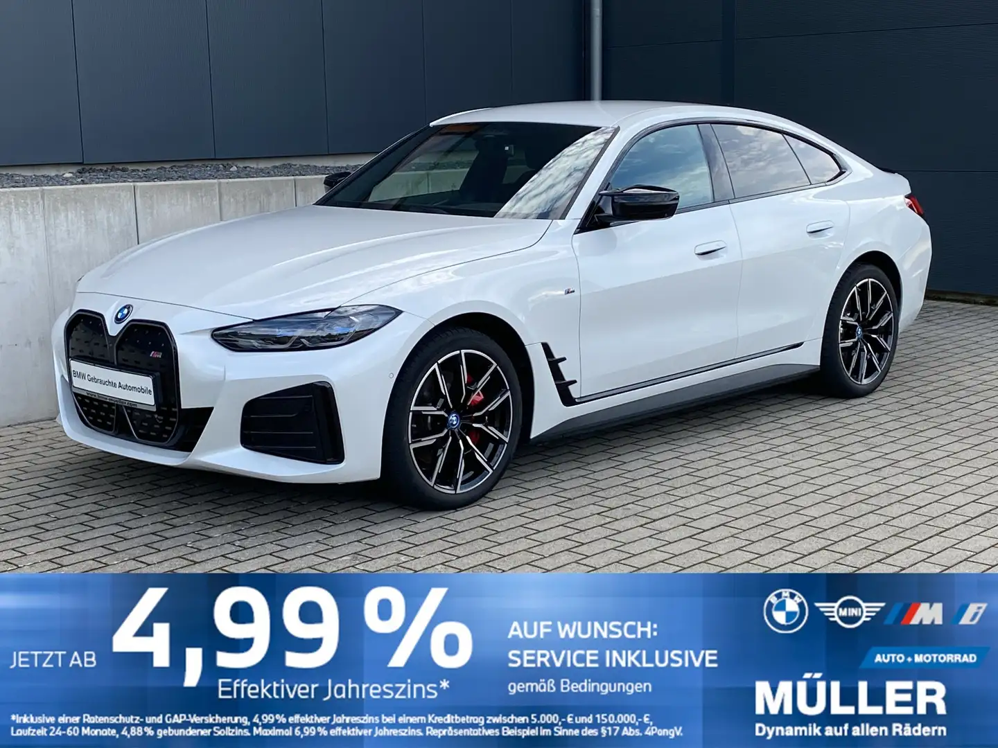 BMW i4 M50 AHK/LASER/hk/MEMO/360/LHZ/ABMI/K-ZUGANG Blanc - 1