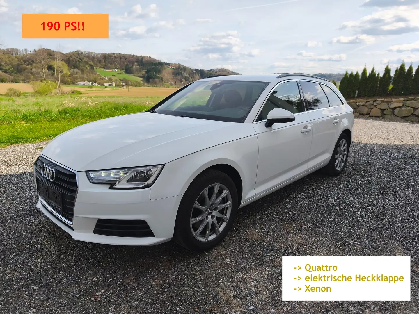 Audi A4 Avant 2,0 TDI quattro Xenon,elektr. Heckkl. Blanco - 1