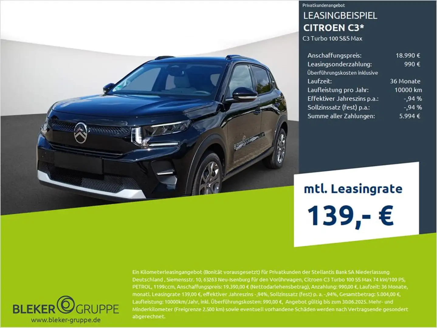 Citroen C3 Turbo 100 MAX Negro - 1