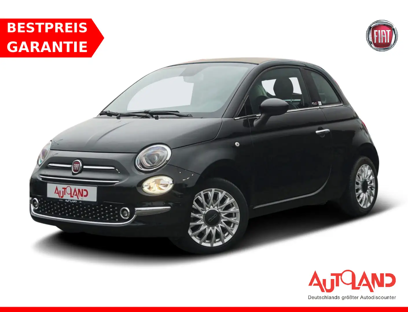 Fiat 500 1.2i Dualogic Lounge Pano AAC Alu NSW Temp Blau - 1