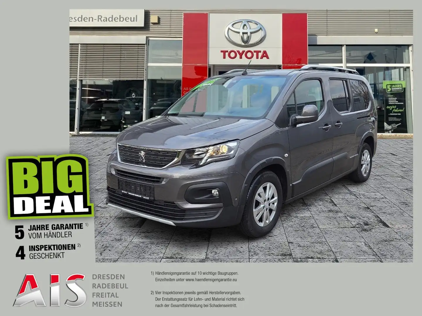 Peugeot Rifter 1.2 PureTech 130 L2 Allure 7 Sitzer*AHK Grau - 1