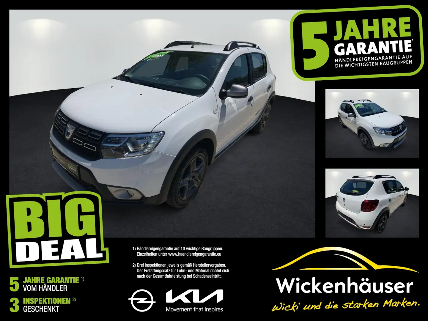 Dacia Sandero II Stepway Celebration Navi Klima Kamera Weiß - 1