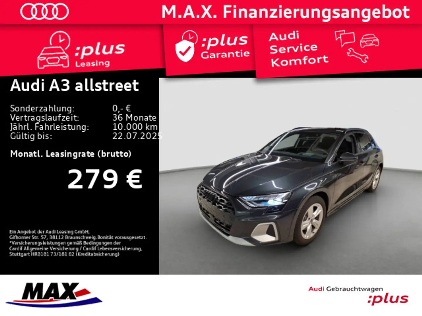 Audi A3 35 TDI +LED+KAMERA+AHK+HUD+VC+NAVI+ Grau - 1