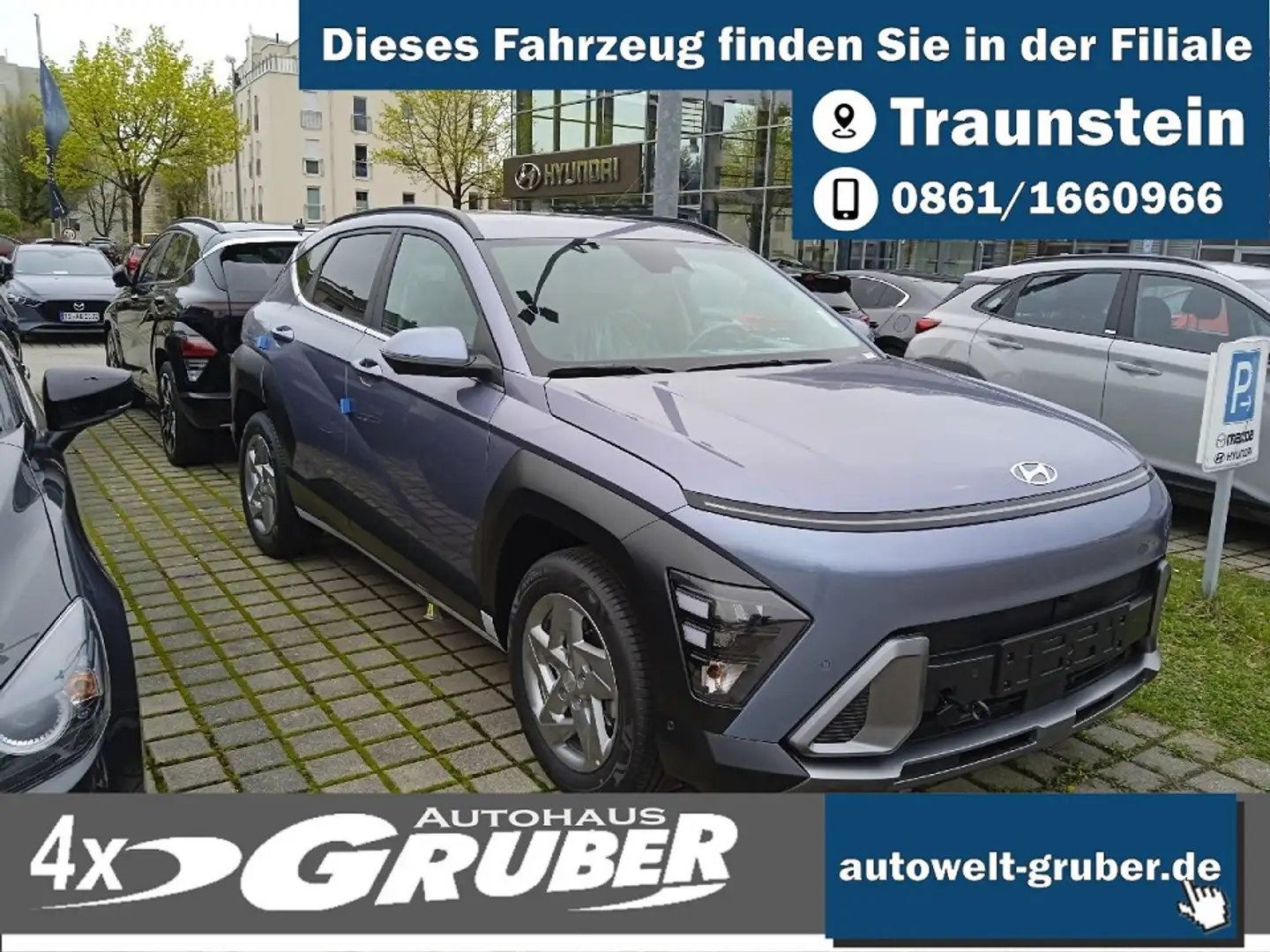 Hyundai KONA TREND BOSE + Assistenz-Paket Navi kamera
 Blauw - 1