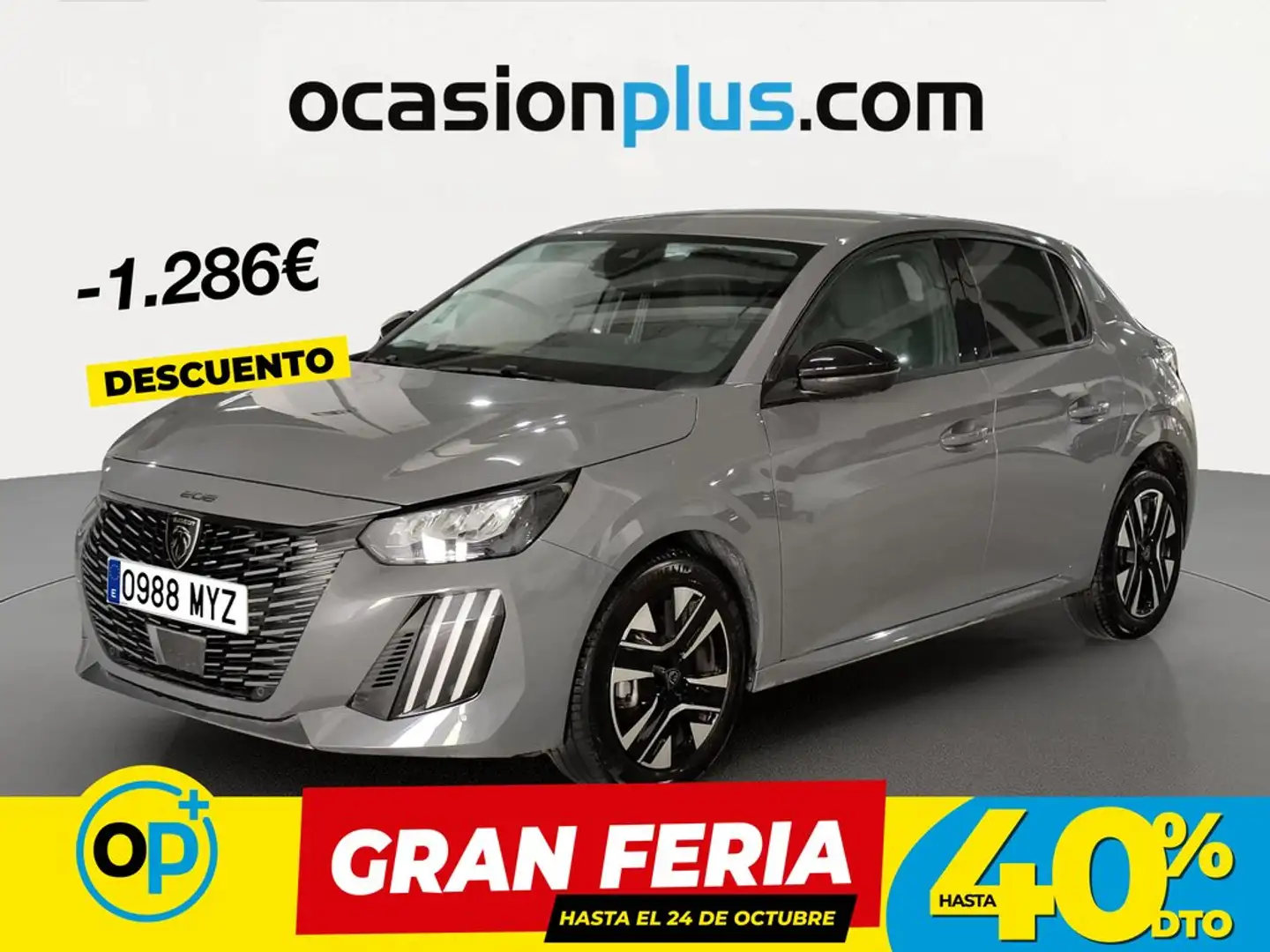 Peugeot 208 1.2 Puretech S&S Allure 100 Gris - 1