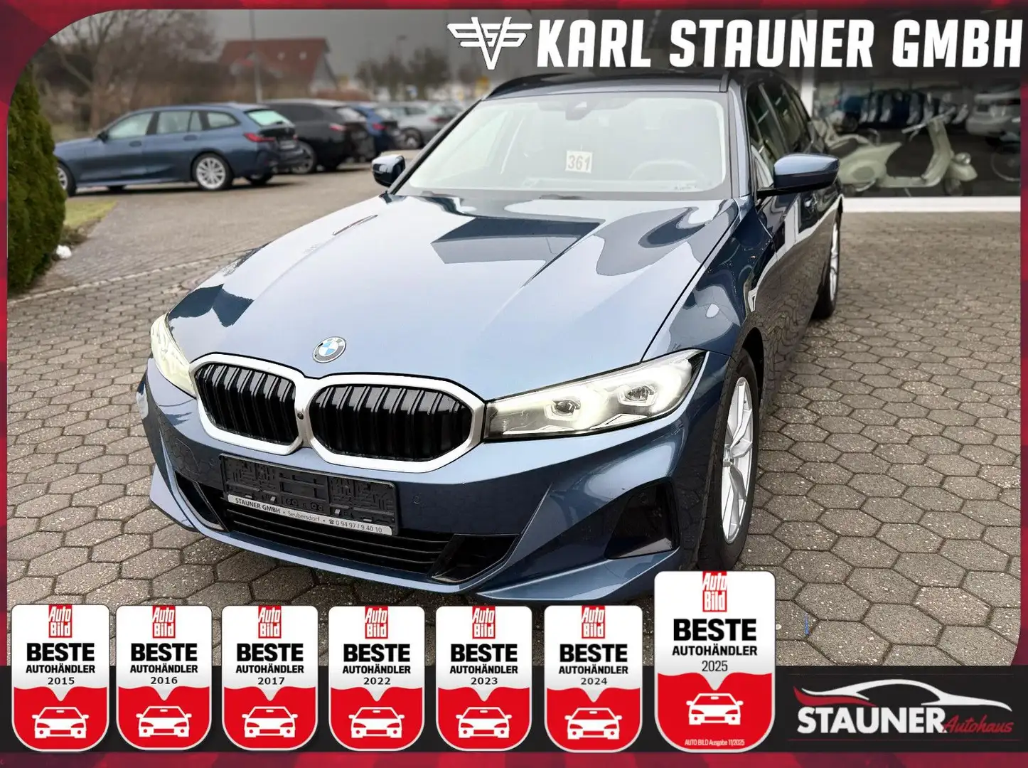 BMW 318 i Touring PANO HEADUP 360°KAMERA NAVI Blau - 1