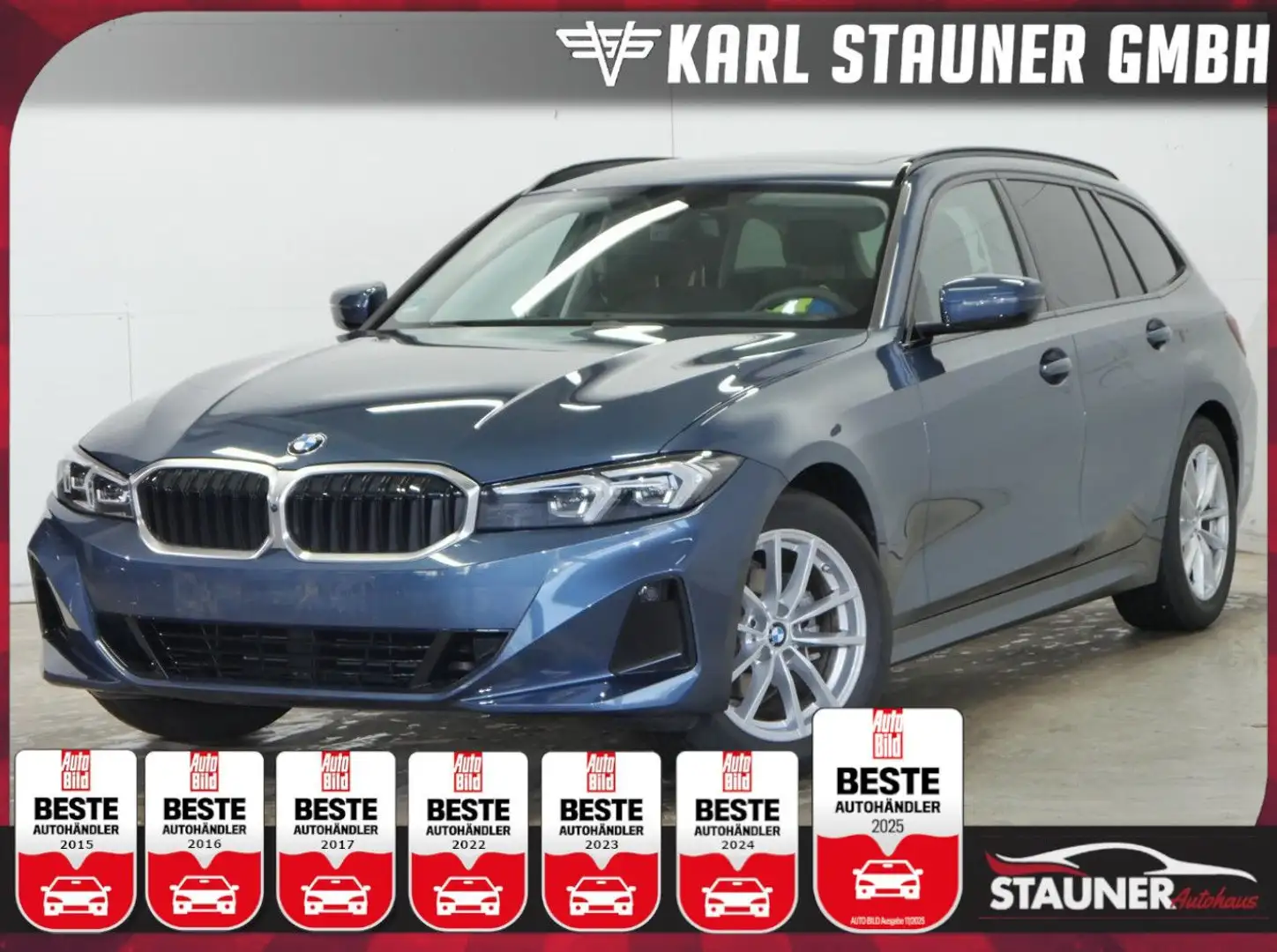 BMW 318 i Touring PANO HEADUP 360°KAMERA NAVI Blau - 1