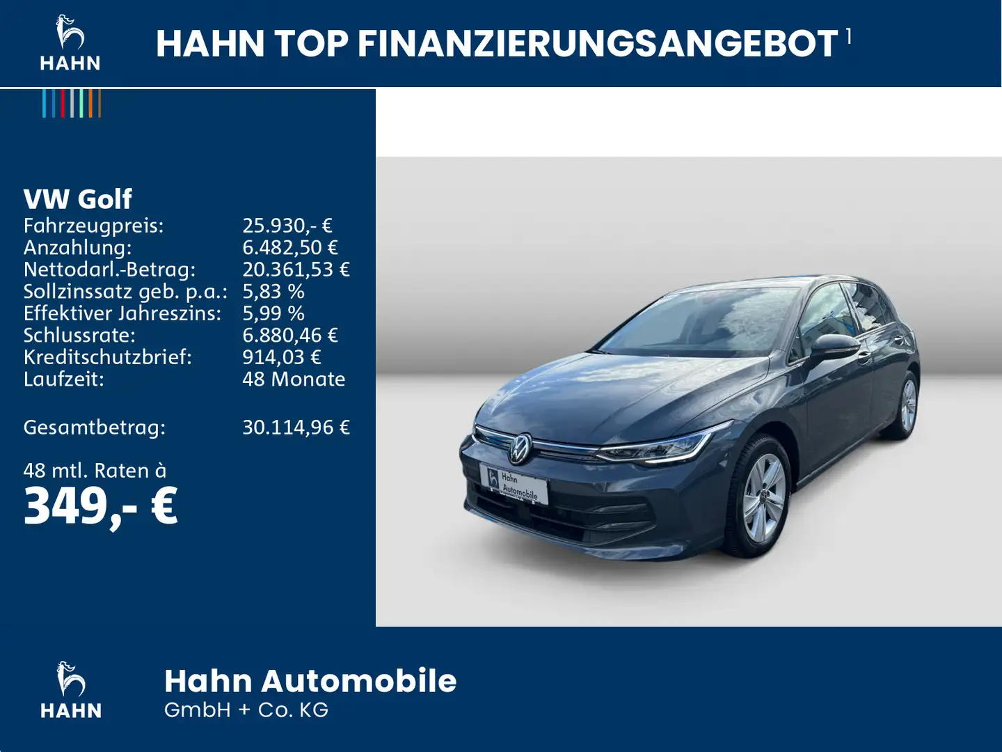 Volkswagen Golf VIII 1.5eTSI DSG Life Cam LED Navi Sitzheiz Gris - 2