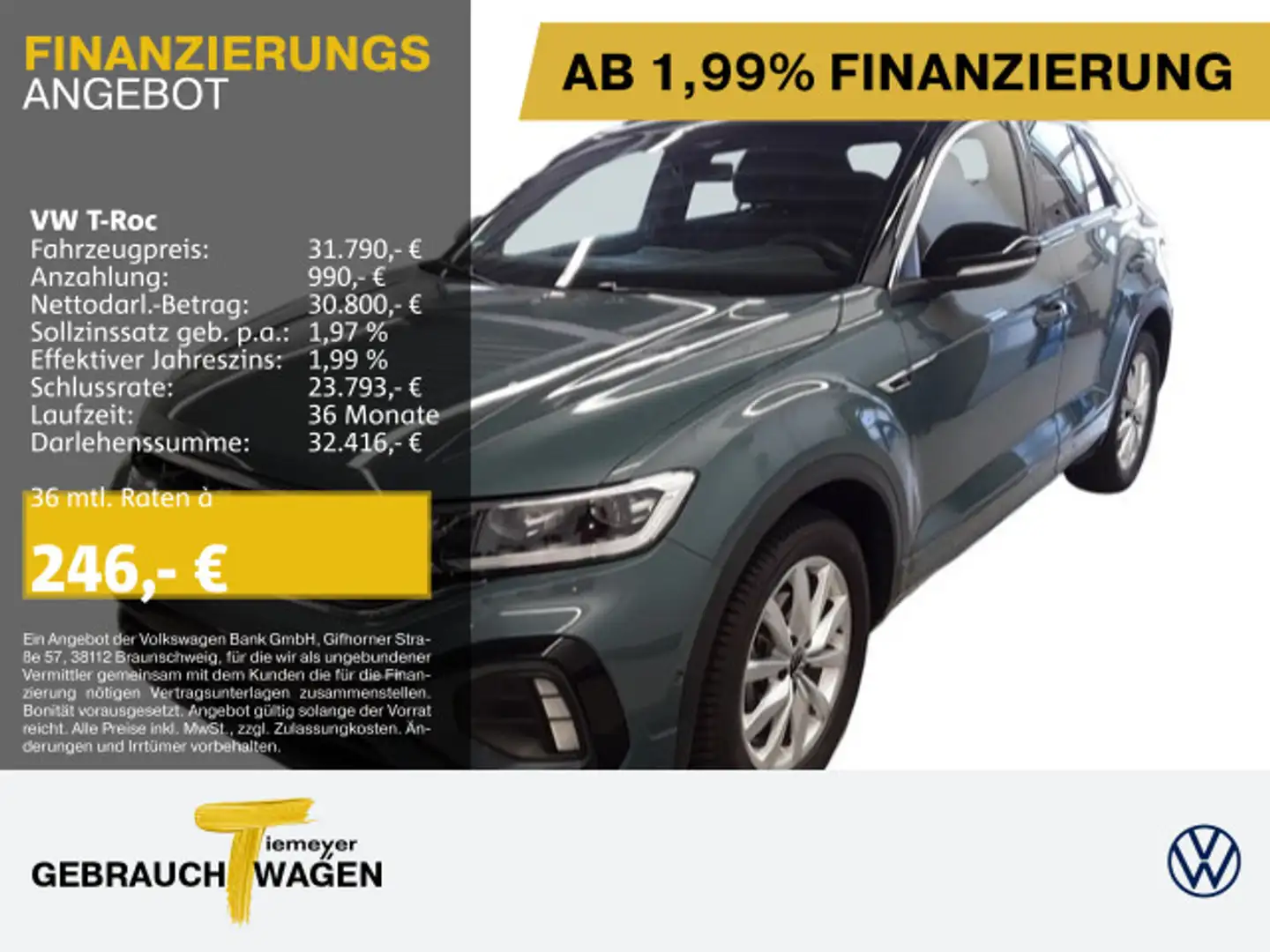 Volkswagen T-Roc 1.5 TSI DSG R-LINE IQ.LIGHT ASSIST AHK KAM Blau - 1