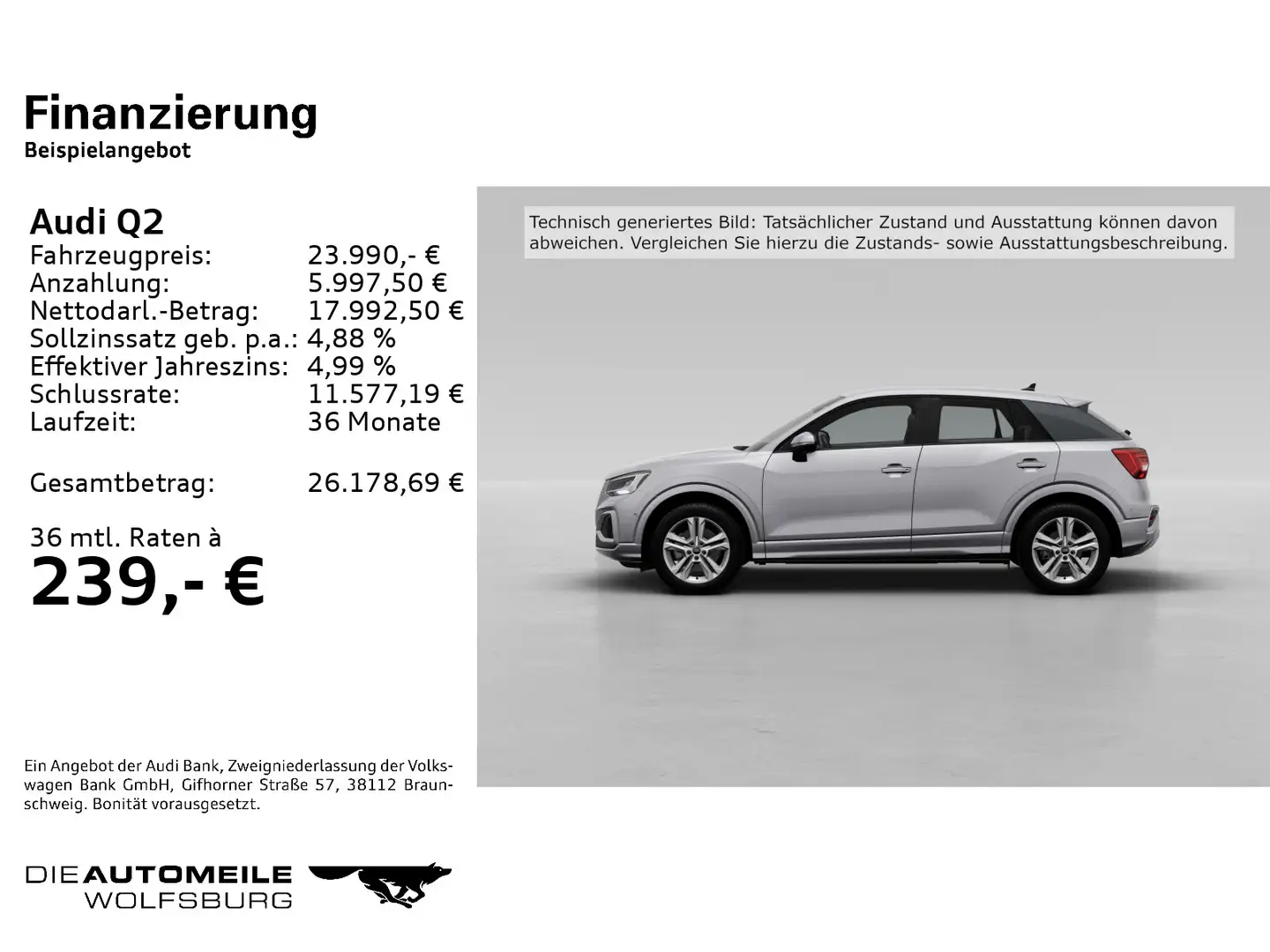 Audi Q2 35 TDI S-tronic S line MMI/Sitzhzg/LED Silber - 2