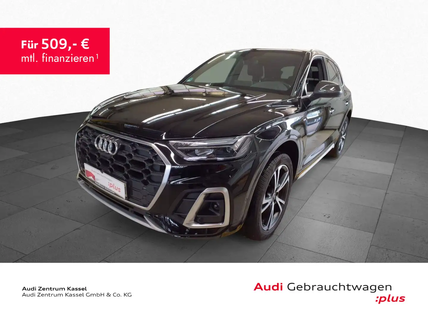 Audi Q5 40 TDI quattro S line LED Pano PDC+ Teilleder Schwarz - 1