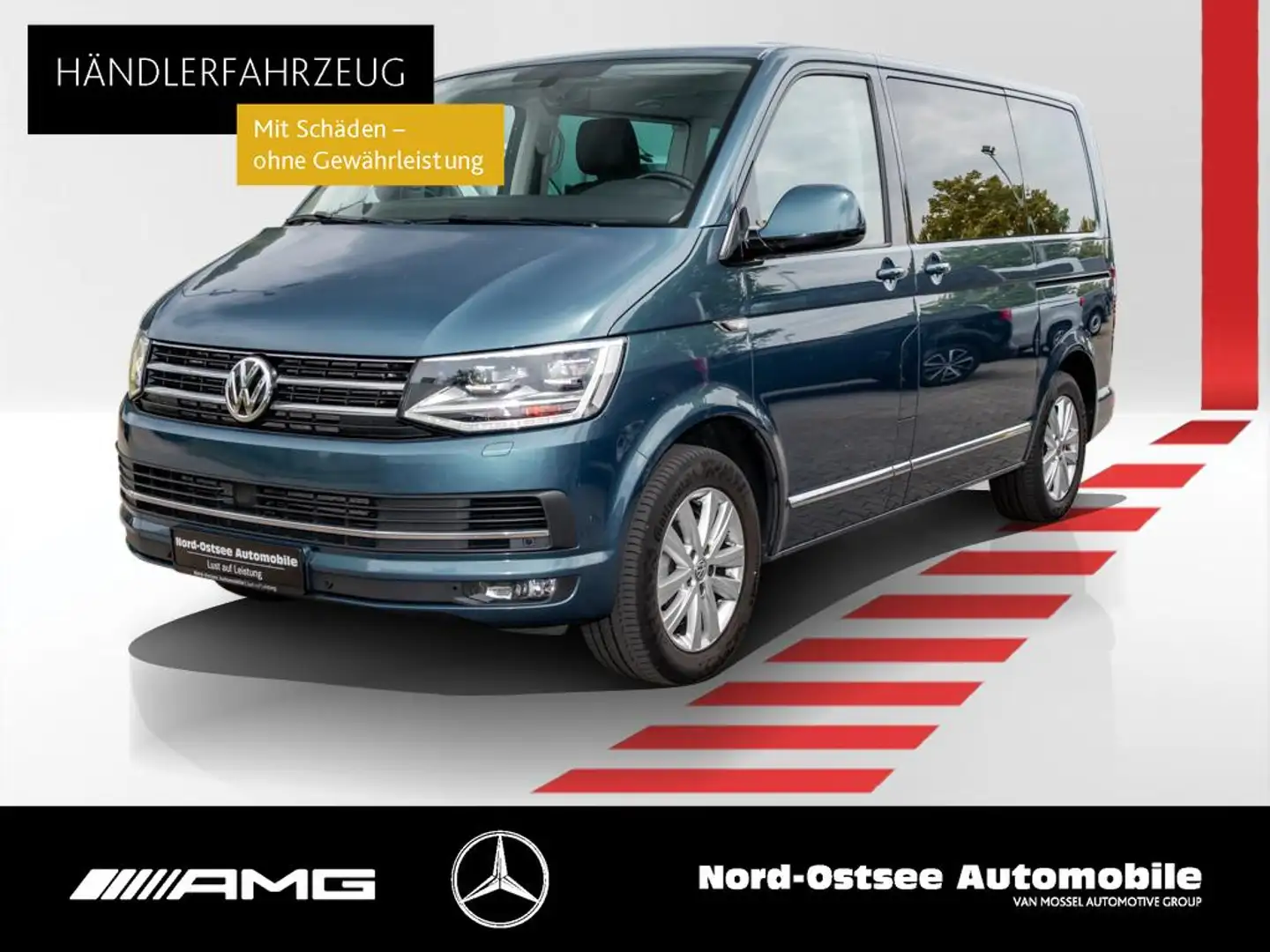 Volkswagen T6 Multivan T6 2.0 TDI Multivan Highline STH el.Schiebe LED Groen - 1