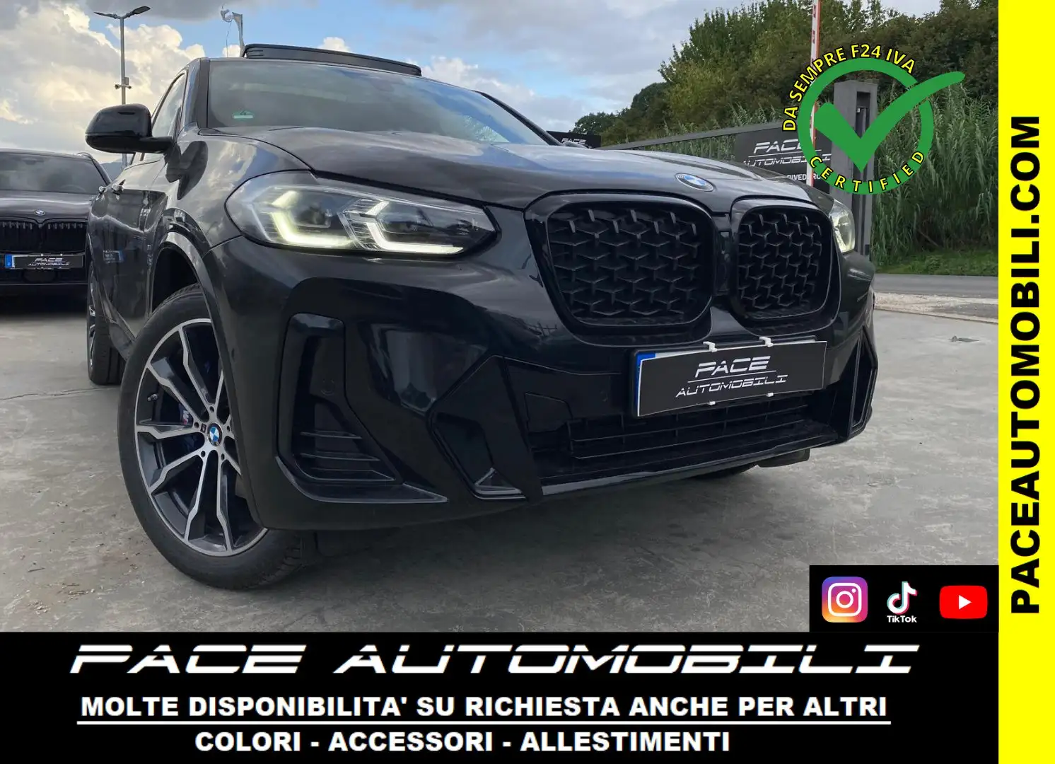 BMW X4 i MSPORT MSPORT PRO M SPORT 20"PELLE VIRTUAL TETTO Nero - 1