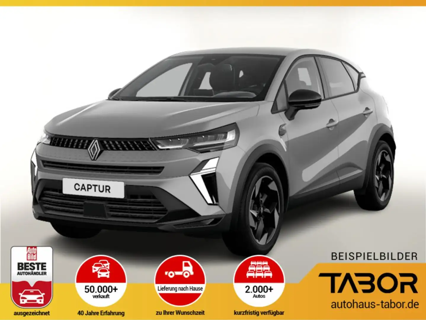 Renault Captur Techno Mild Hybrid 160 EDC Kam PDC vo/hi Grau - 1