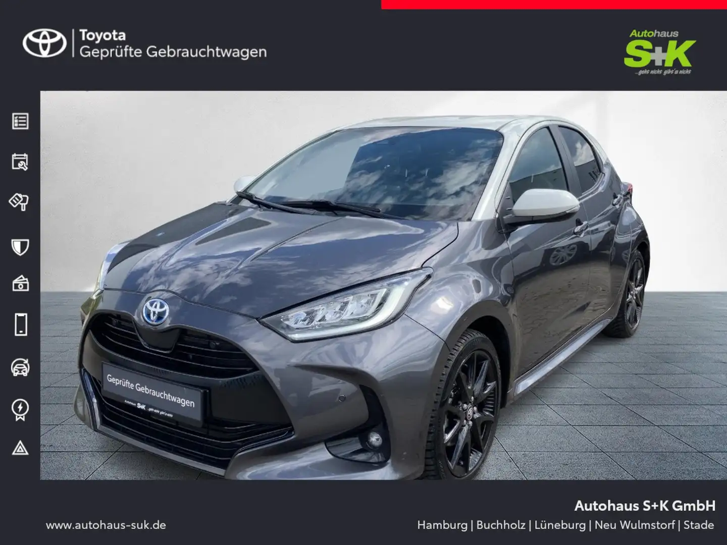 Toyota Yaris 1.5 Dual-VVT-iE Hybrid Style*GJR*TEMPOMAT* Grau - 1