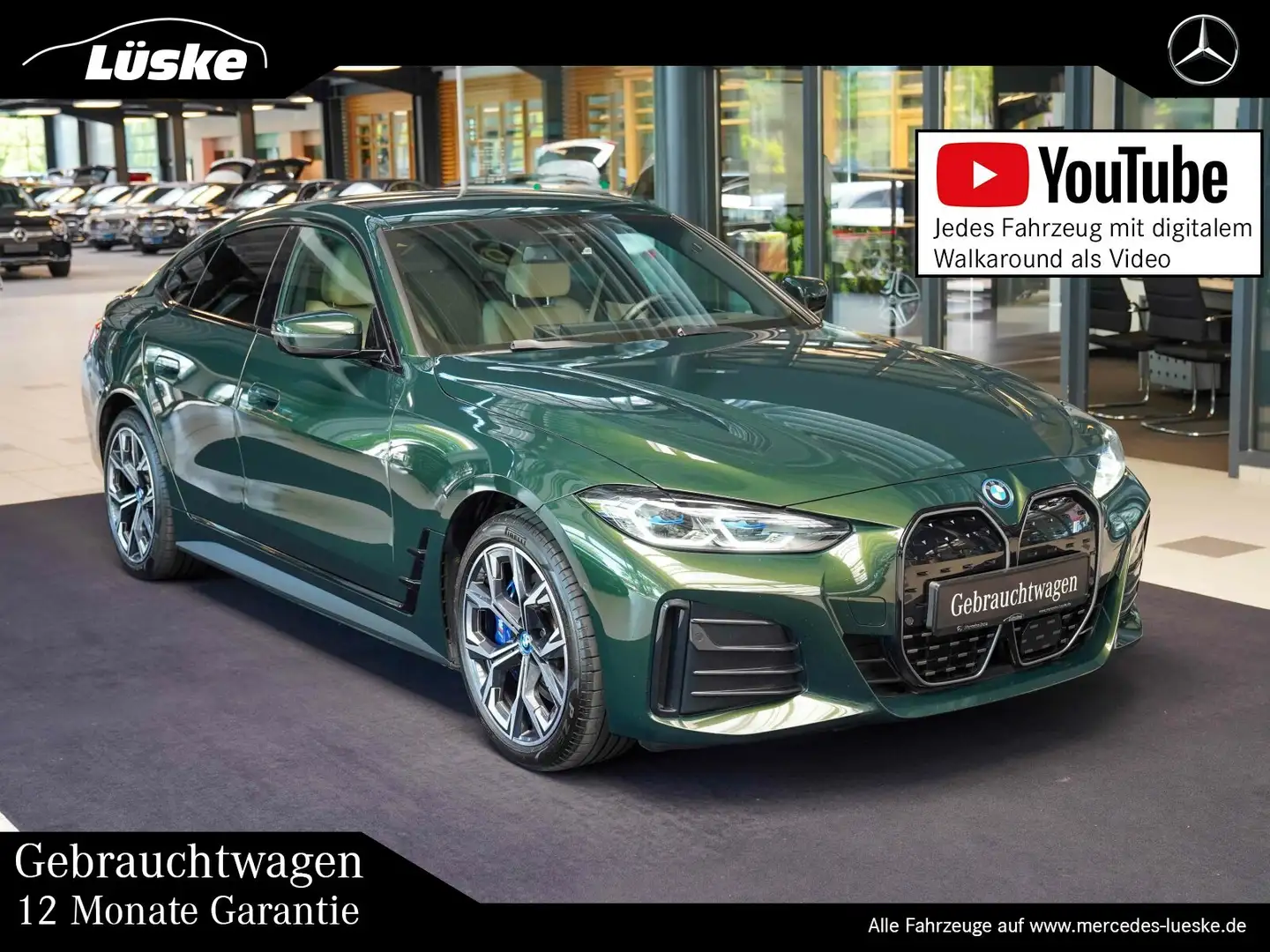 BMW i4 i4 40 e M Sport sanremo grün Leder beige Head-up Verde - 1