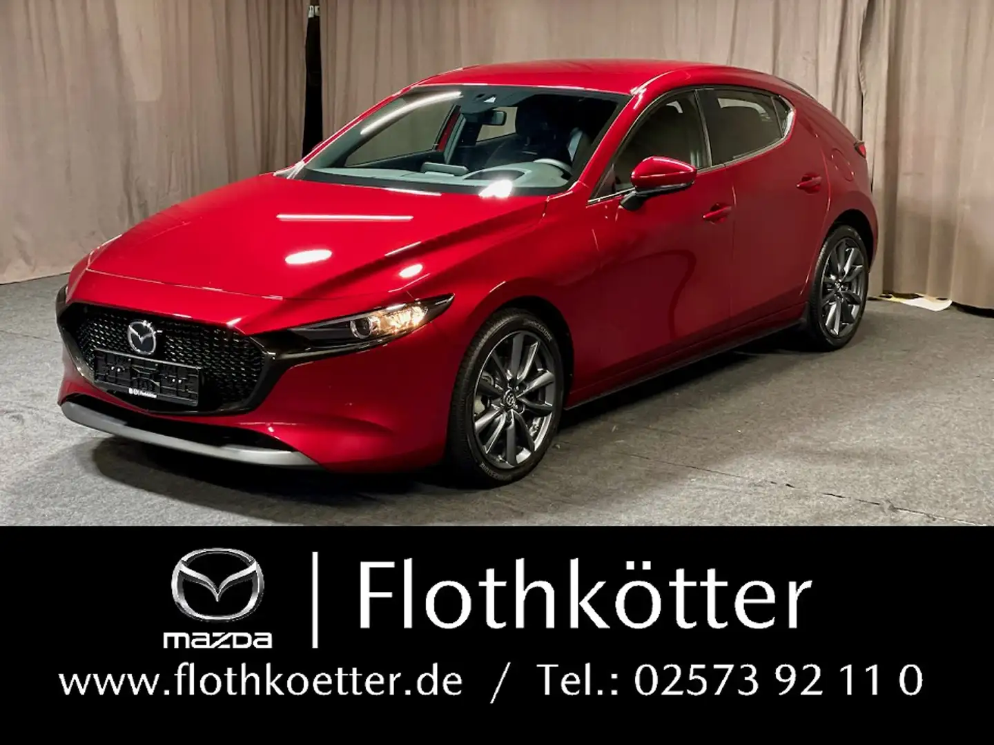 Mazda 3 150PS SELECTION*VOLL-LED*HEAD-UP* Rood - 1