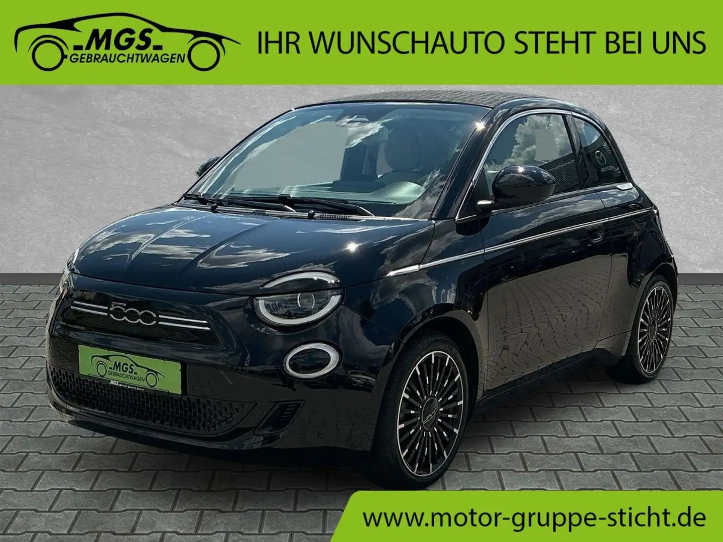Fiat 500e La Prima by Bocelli #DAB #ANDROID #KAMERA Noir - 1