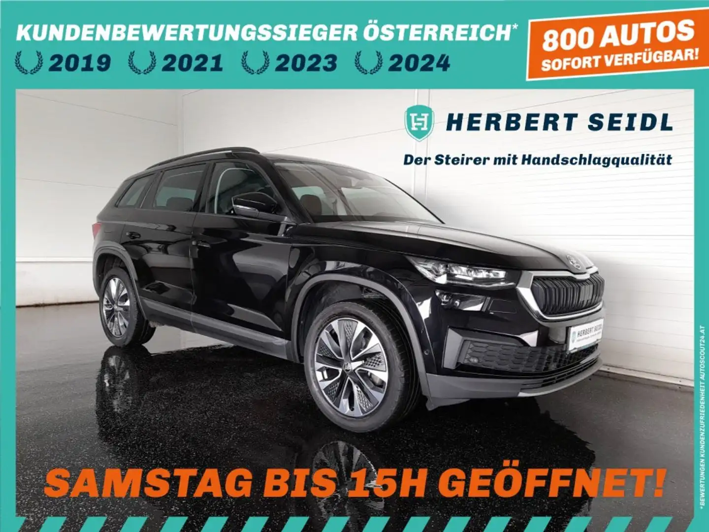 Skoda Kodiaq TOUR 2,0 TDI DSG *MATRIX-LED / 19 ZOLL / VIRTUELL / NAVI / AHV & KAMERA / ACC / E-KLAPPE / KEYLESS* Schwarz - 1