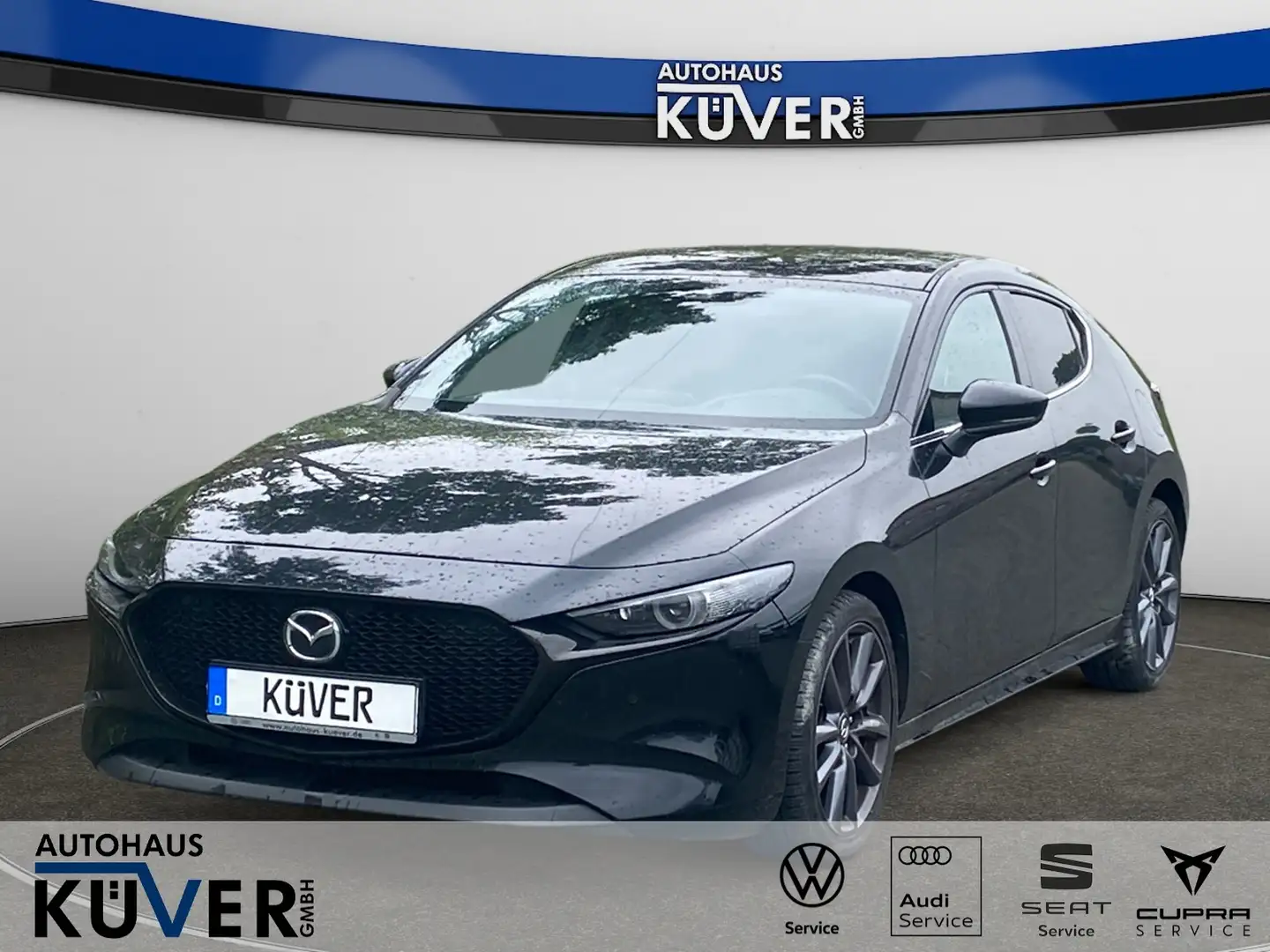 Mazda 3 Skyactiv-X Navi+Head-Up+AHK+ACC+Shzg+Einparkh Schwarz - 1