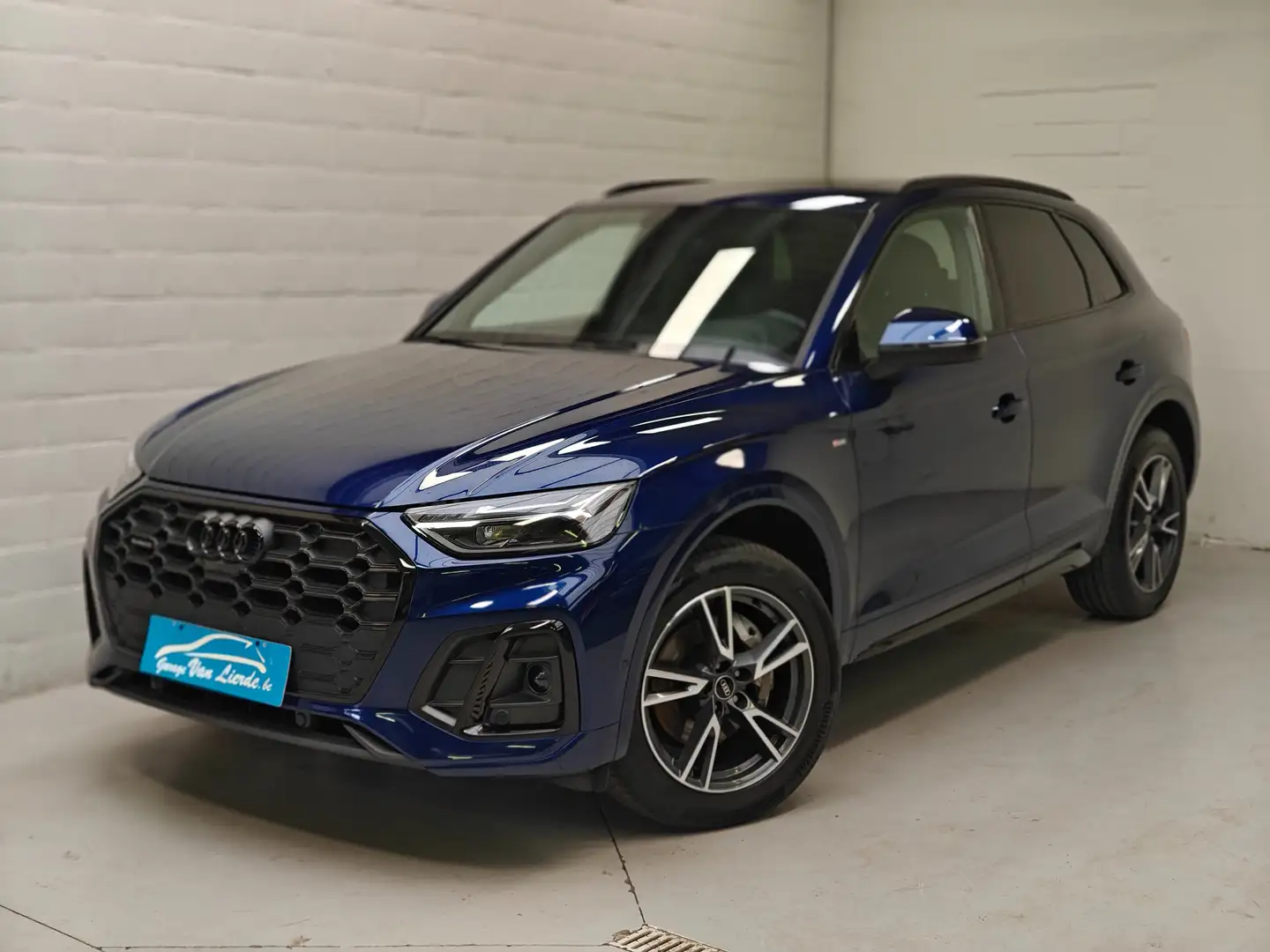 Audi Q5 45TFSI Hybrid quattro Stronic Sline-Pano dak-Trkhk Blauw - 2