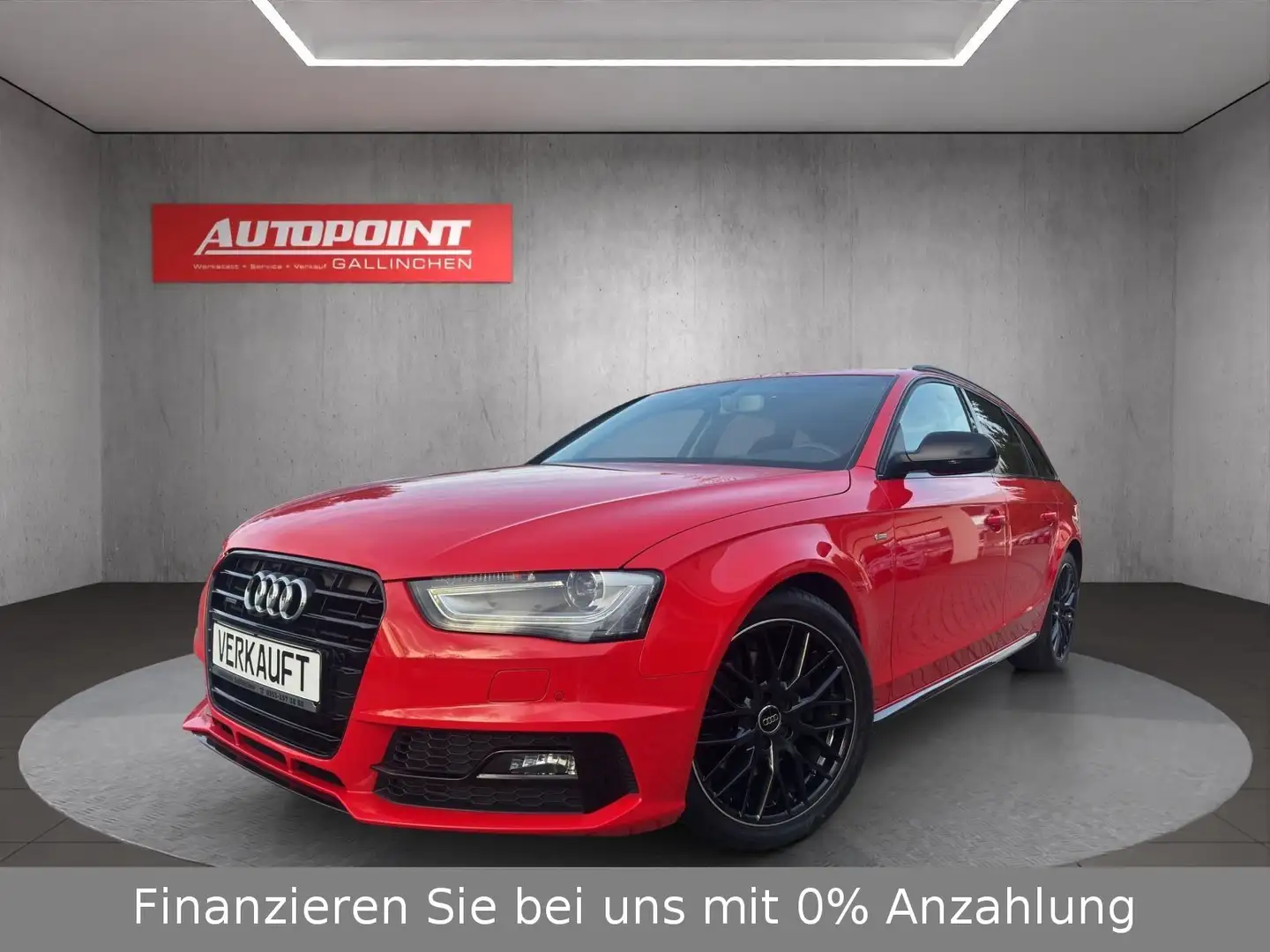 Audi A4 Avant Ambition Quattro mit S-line Sportpaket Rot - 1