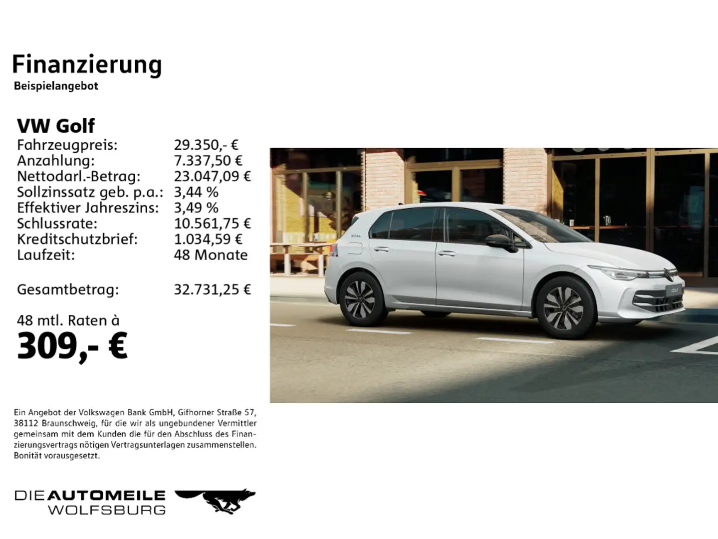 Volkswagen Golf 8 VIII 1.5 eTSI DSG Goal LED+/ACC/AHK Weiß - 2