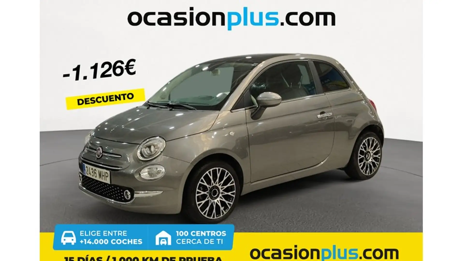 Fiat 500 1.0 Hybrid Dolcevita 52kW Gris - 1
