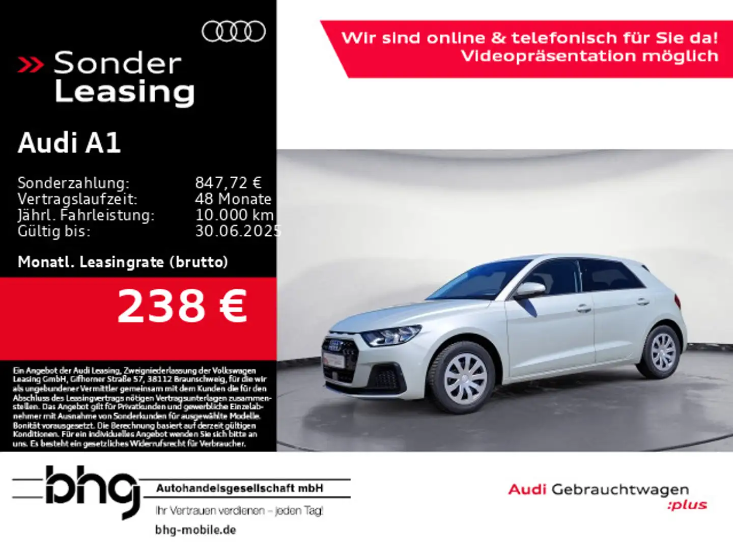 Audi A1 25 TFSI Sportback S tronic advanced Klima Silber - 1