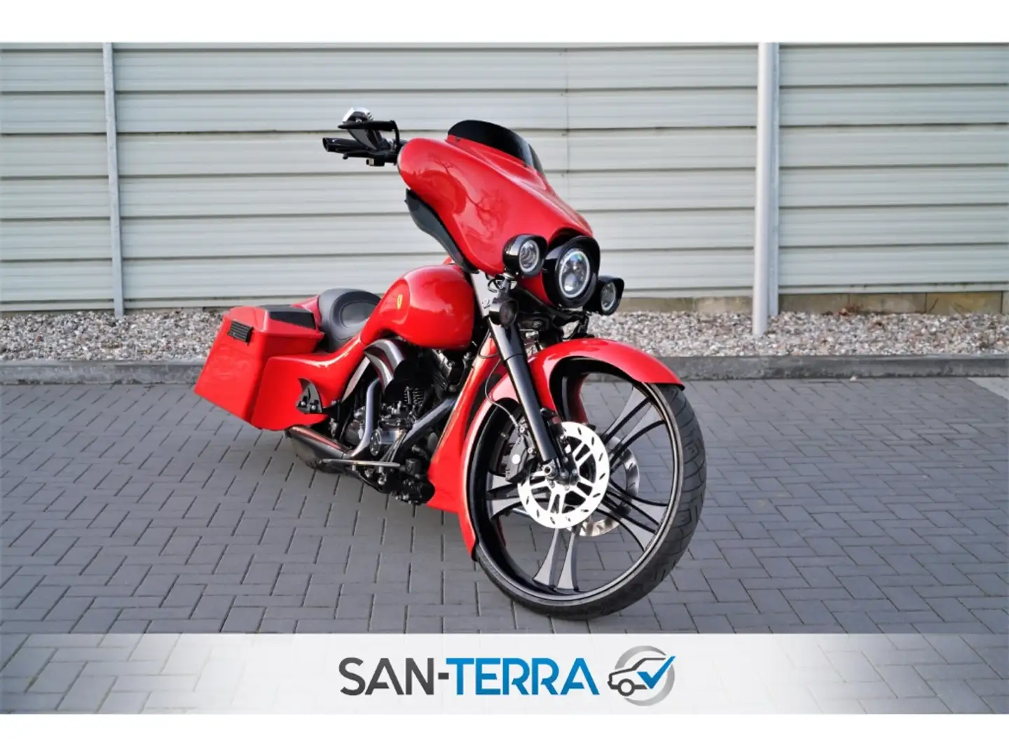 Harley-Davidson CUSTOM FERRARI EDITION UMBAU LED*ALU*SOZIUS*E-STAR Red - 2