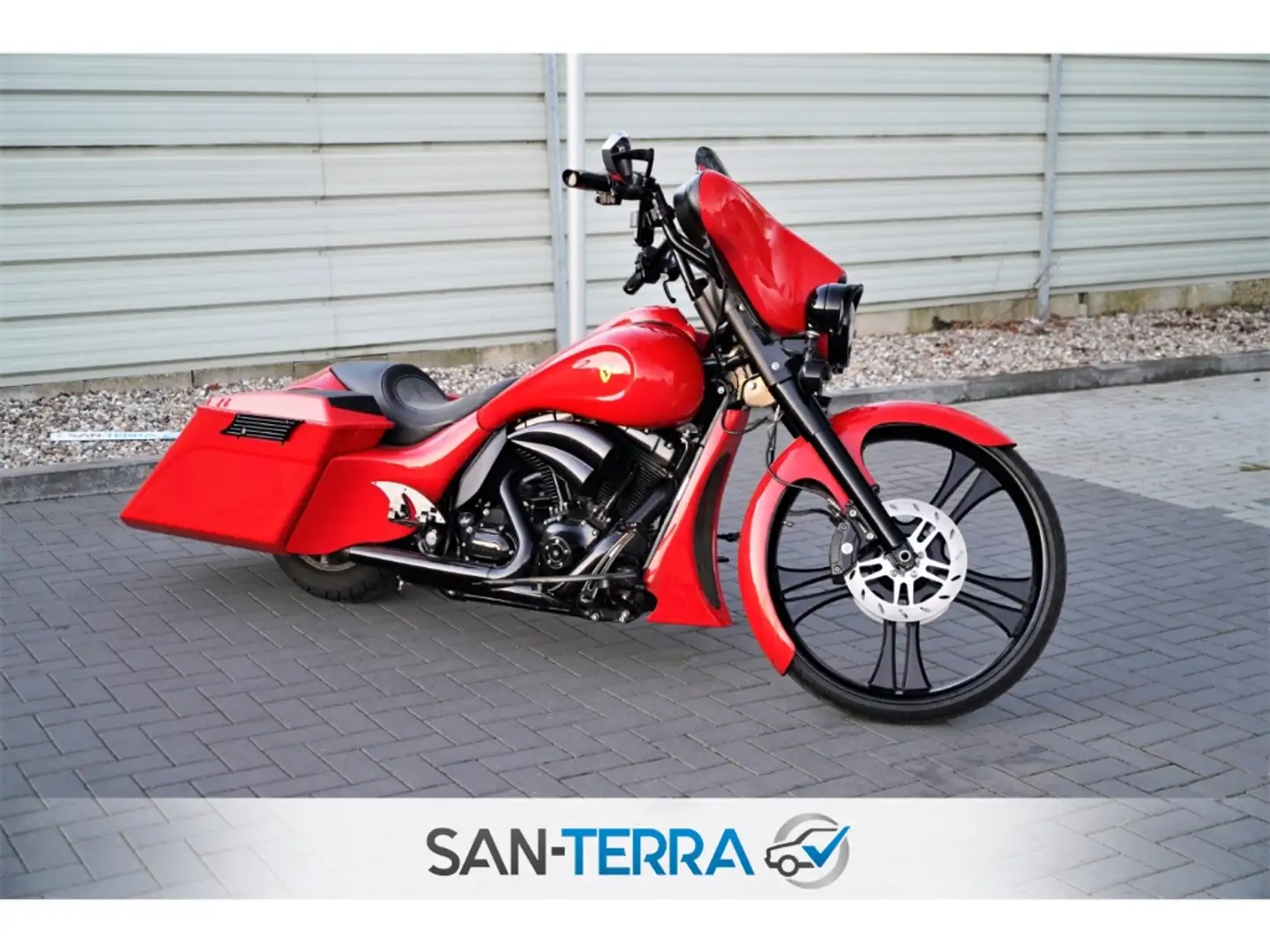 Harley-Davidson CUSTOM FERRARI EDITION UMBAU LED*ALU*SOZIUS*E-STAR Red - 1