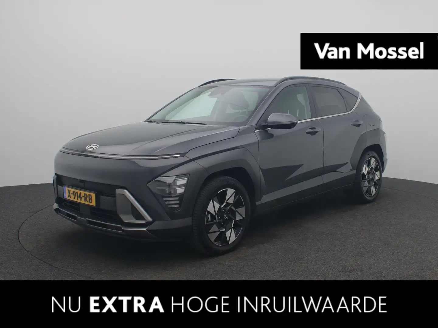 Hyundai KONA 1.6 GDI HEV Premium | Trekhaak | Leder | 360 Camer Grijs - 1