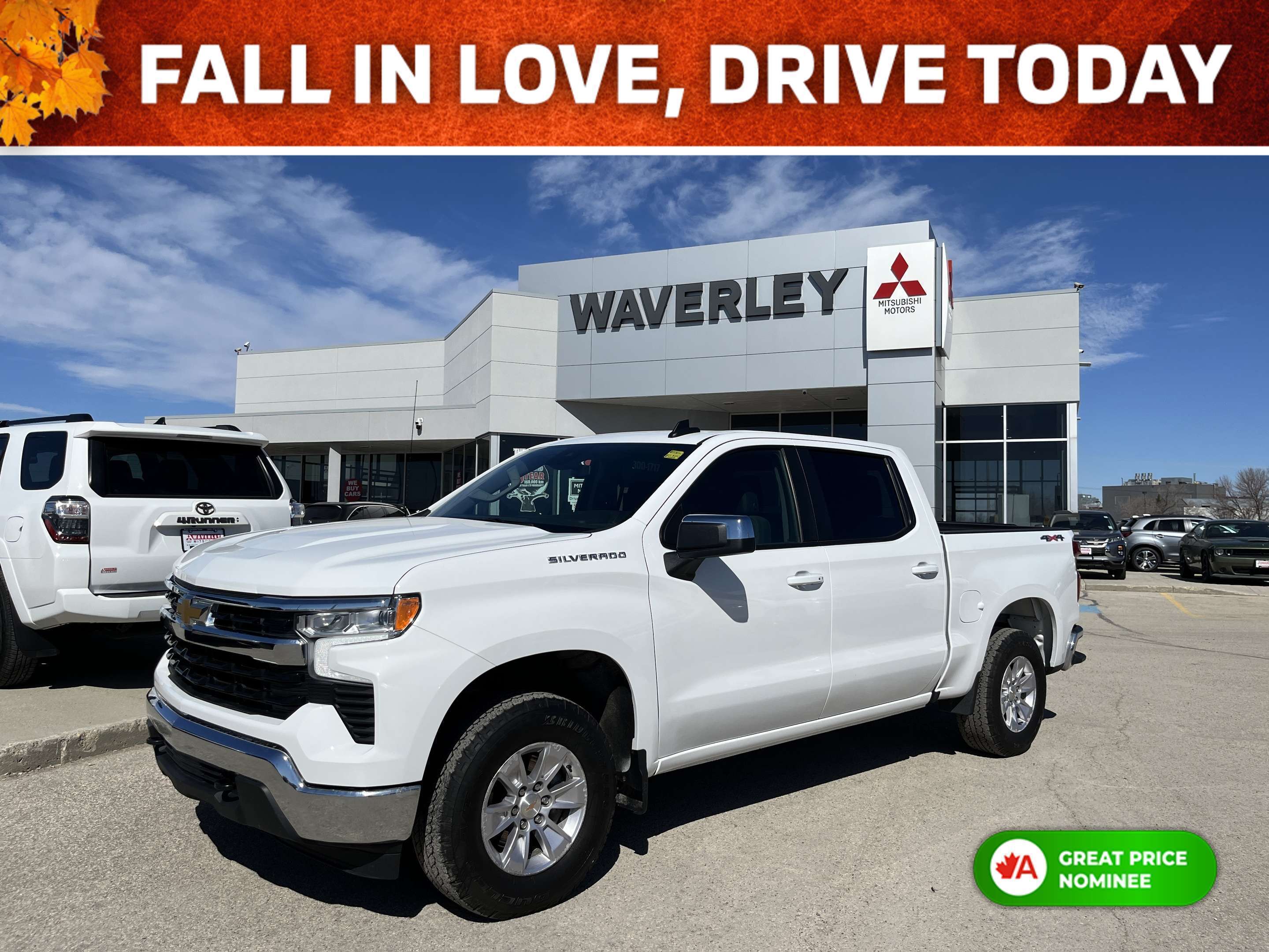 White 2025 Chevrolet Silverado 1500 Pickup Truck Four-Wheel Drive Automatic