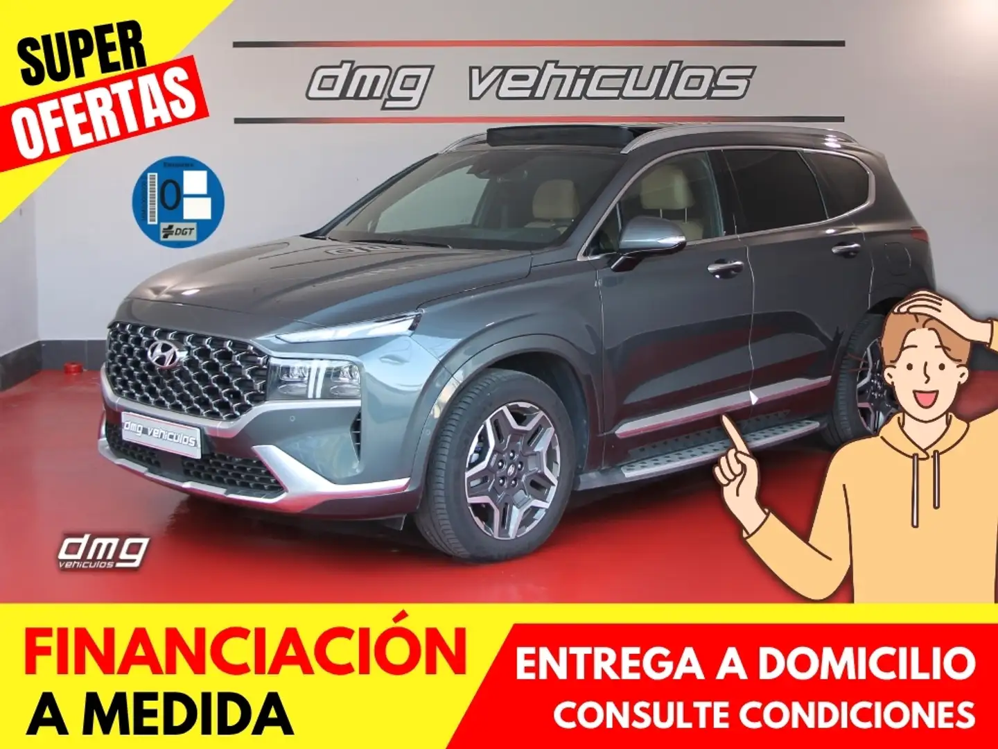 Hyundai SANTA FE 1.6TGDI PHEV Style 7pl 4WD 6AT Grau - 1