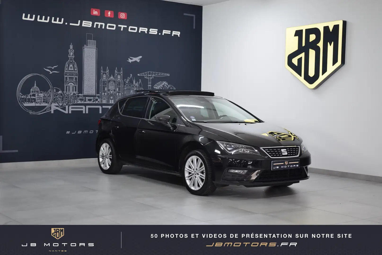 SEAT Leon 1.5 TSI 150 Start/Stop ACT DSG7 Xcellence Toit ouvrant Camera CarPlay Noir - 1