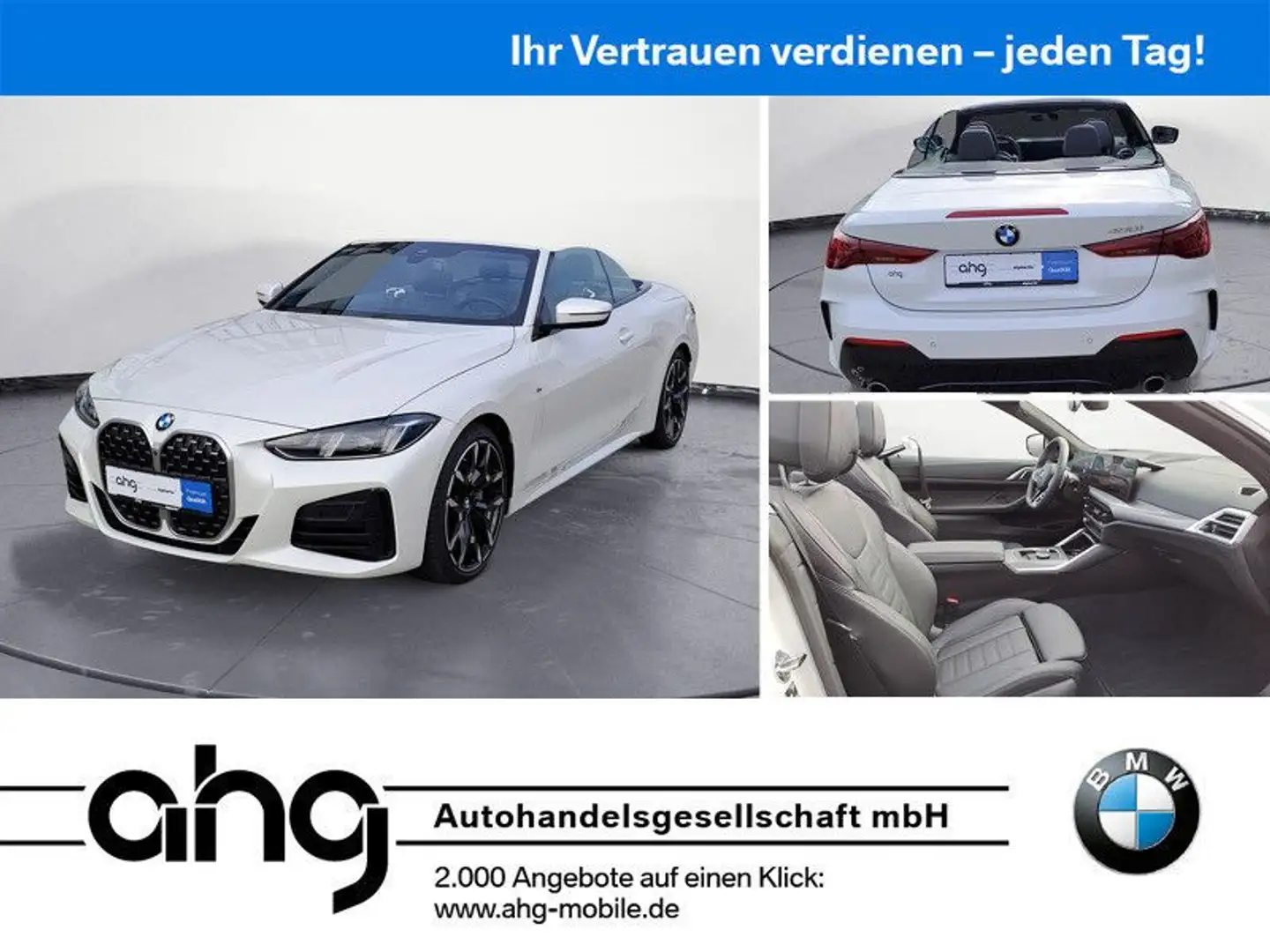 BMW 430 i xDrive Cabrio M Sportpaket Innovationsp.19' Weiß - 1