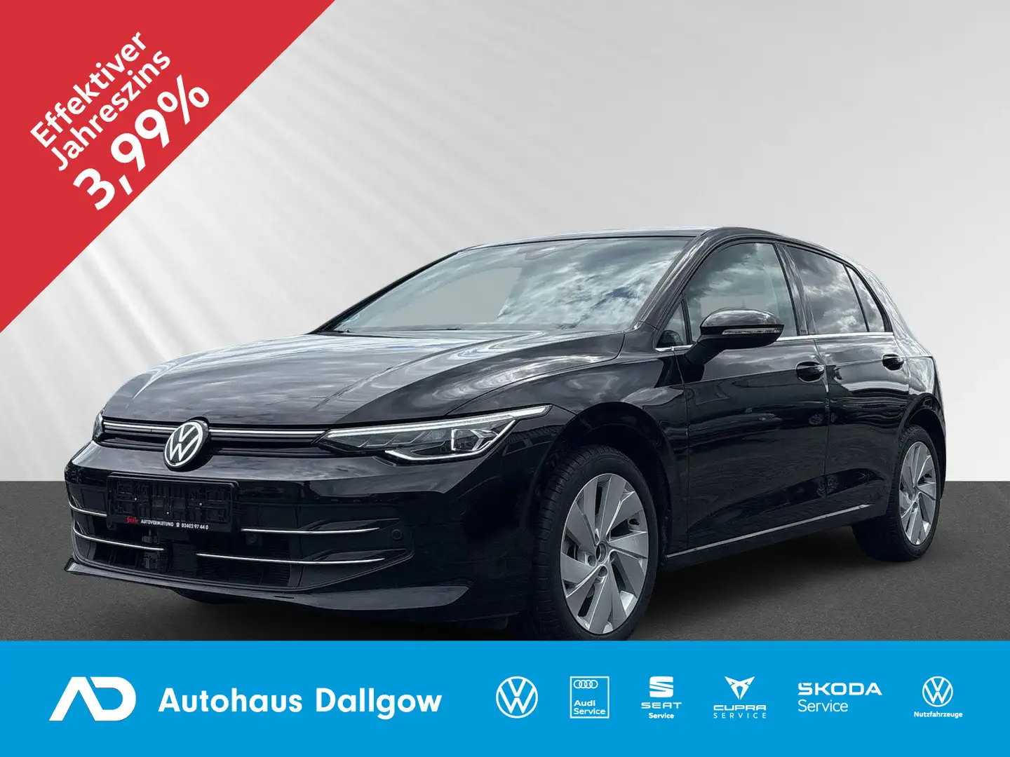 Volkswagen Golf VIII 1.5 eTSI Style Busin.Prem+Pano+LEDmatr Schwarz - 1