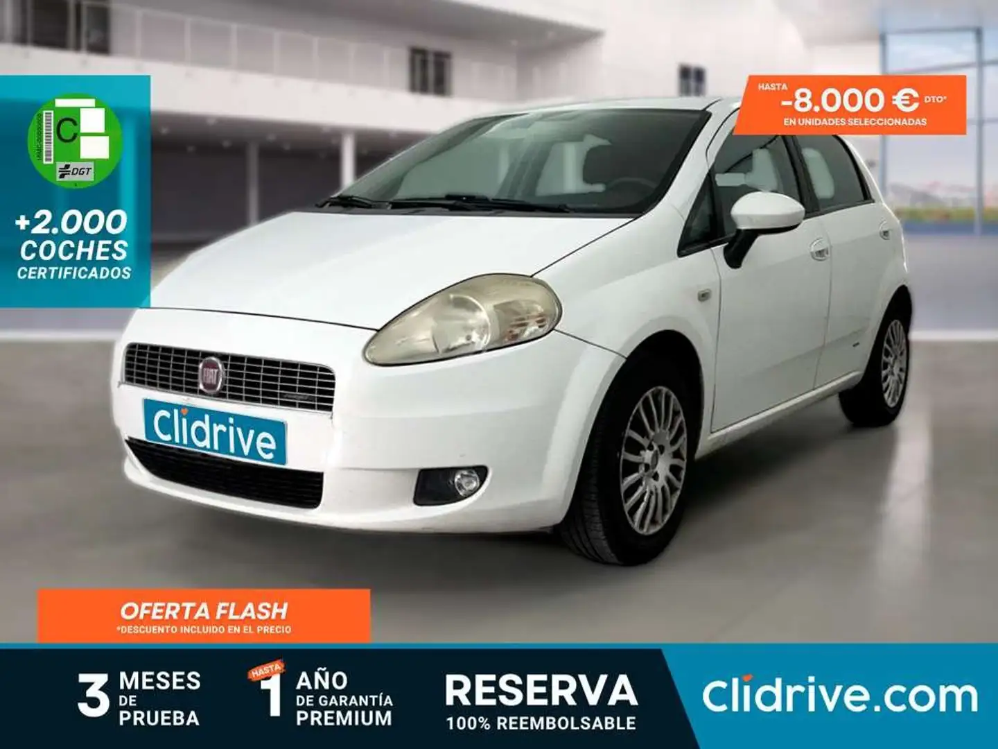 Fiat Grande Punto Pequeño Manual de 5 Puertas Blanco - 1