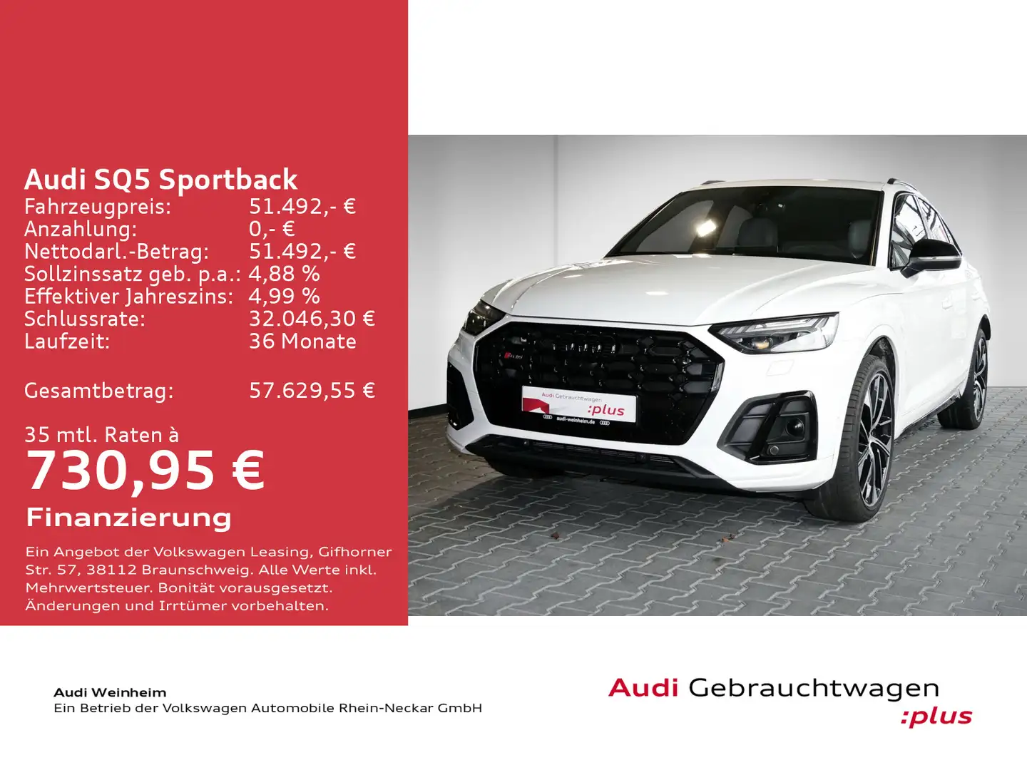 Audi SQ5 3.0 TDI Black Paket Raupen-Sitze M Weiß - 2