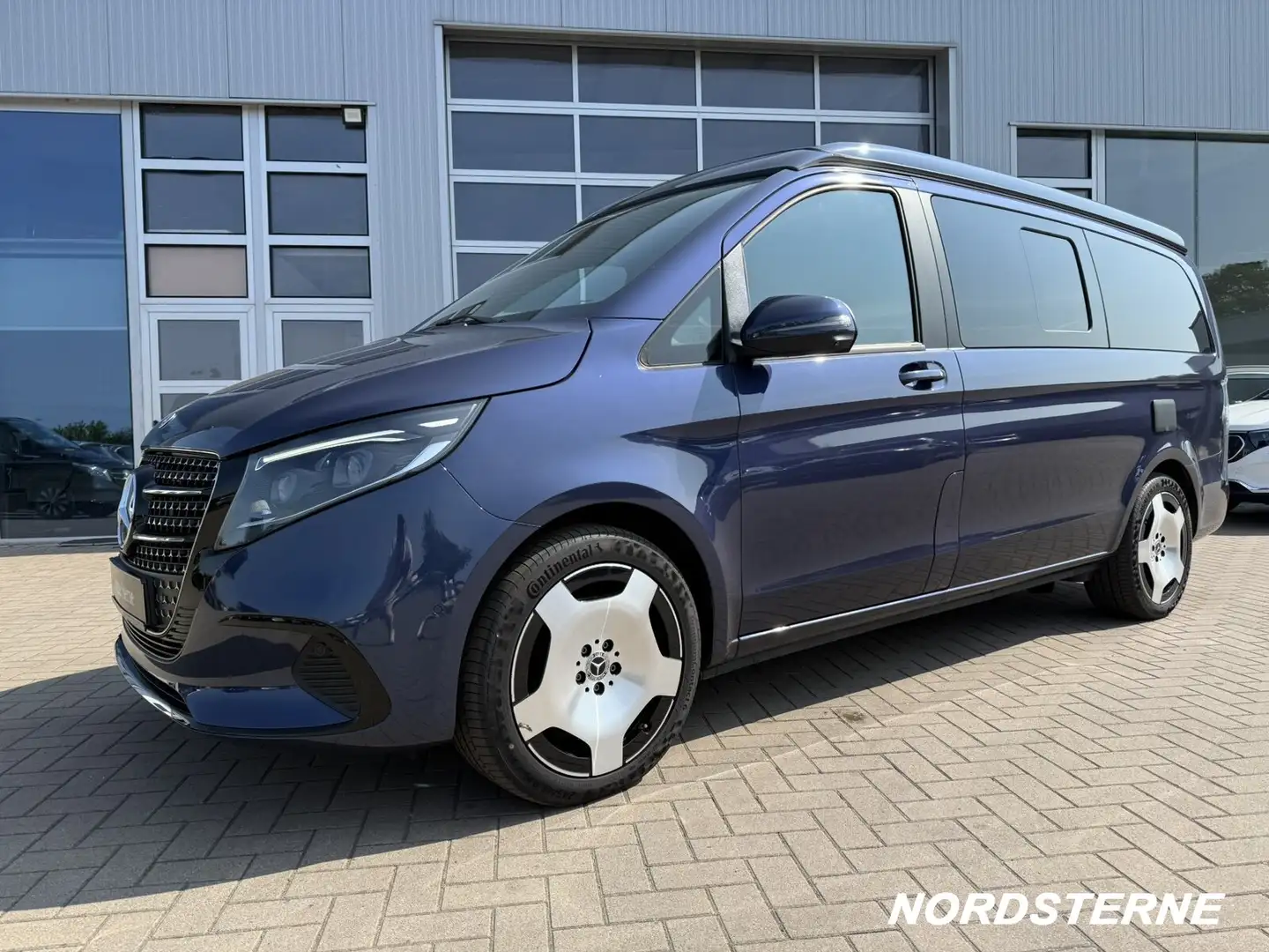 Mercedes-Benz Marco Polo V300d Küche blau el.Tür Leder Markise Blau - 2