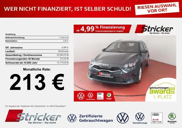 Kia cee'd / Ceed Vision 1.5T GDI 213, ohne Anzahlung Kamera Navi