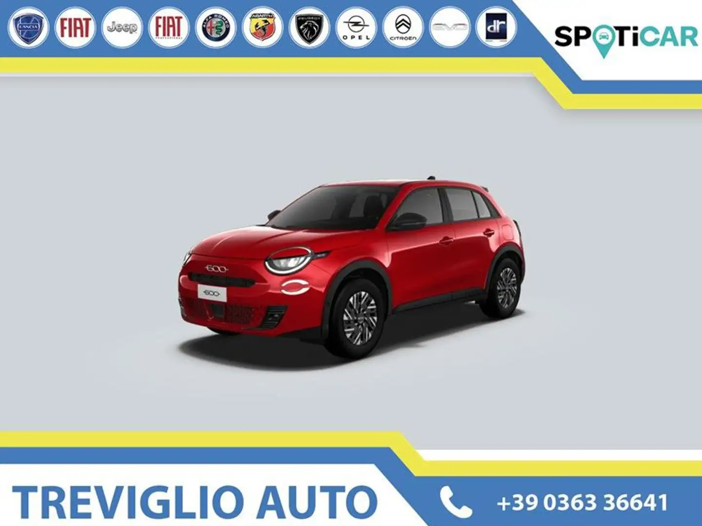 Fiat 600 Hybrid MHEV 600+LA PRIMA Rosso - 1