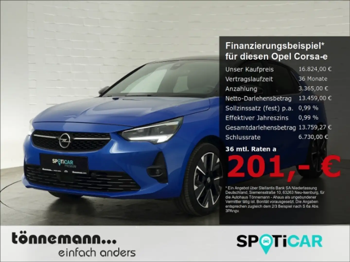 Opel Corsa-e F ULTIMATE 50kWH AT+LED MATRIXLICHT+NAVI+SITZ-/LEN Blau - 1