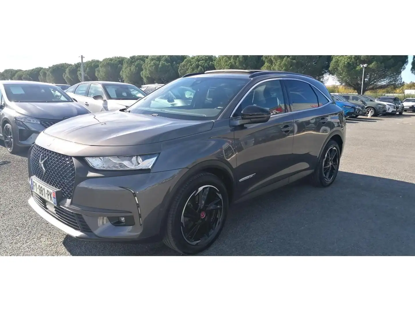 DS Automobiles DS 7 Crossback 1.2 Puretech 130 EAT8 Performance Line +TOIT OUVRANT Gris - 2