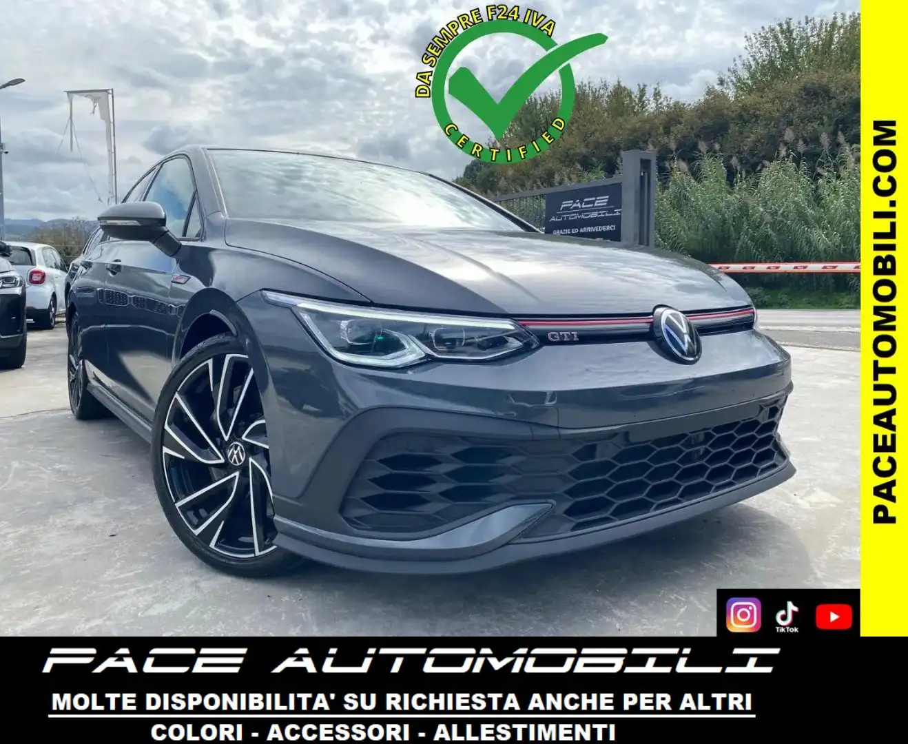 Volkswagen Golf GTI VIII 8 CLUBSPORT 19" LED DSG IQ LIGHT H/K ACC DCC Grigio - 1