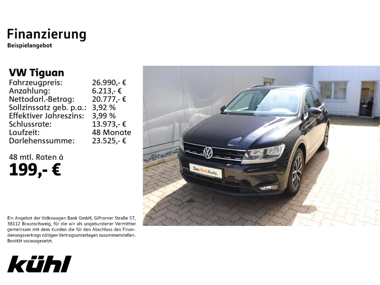 Volkswagen Tiguan 2.0 TDI Comfortline AHK,Pano Schwarz - 1