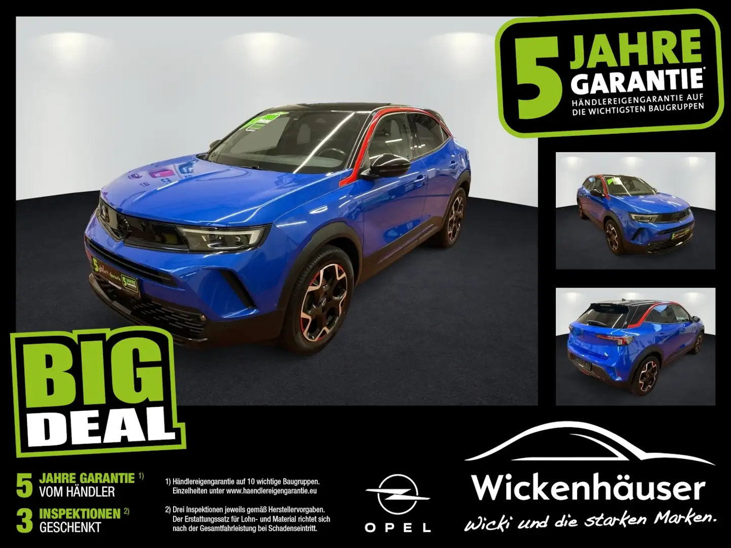 Opel Mokka 1.2 Turbo GS Line Navi Kamera Totwinkel Blau - 1