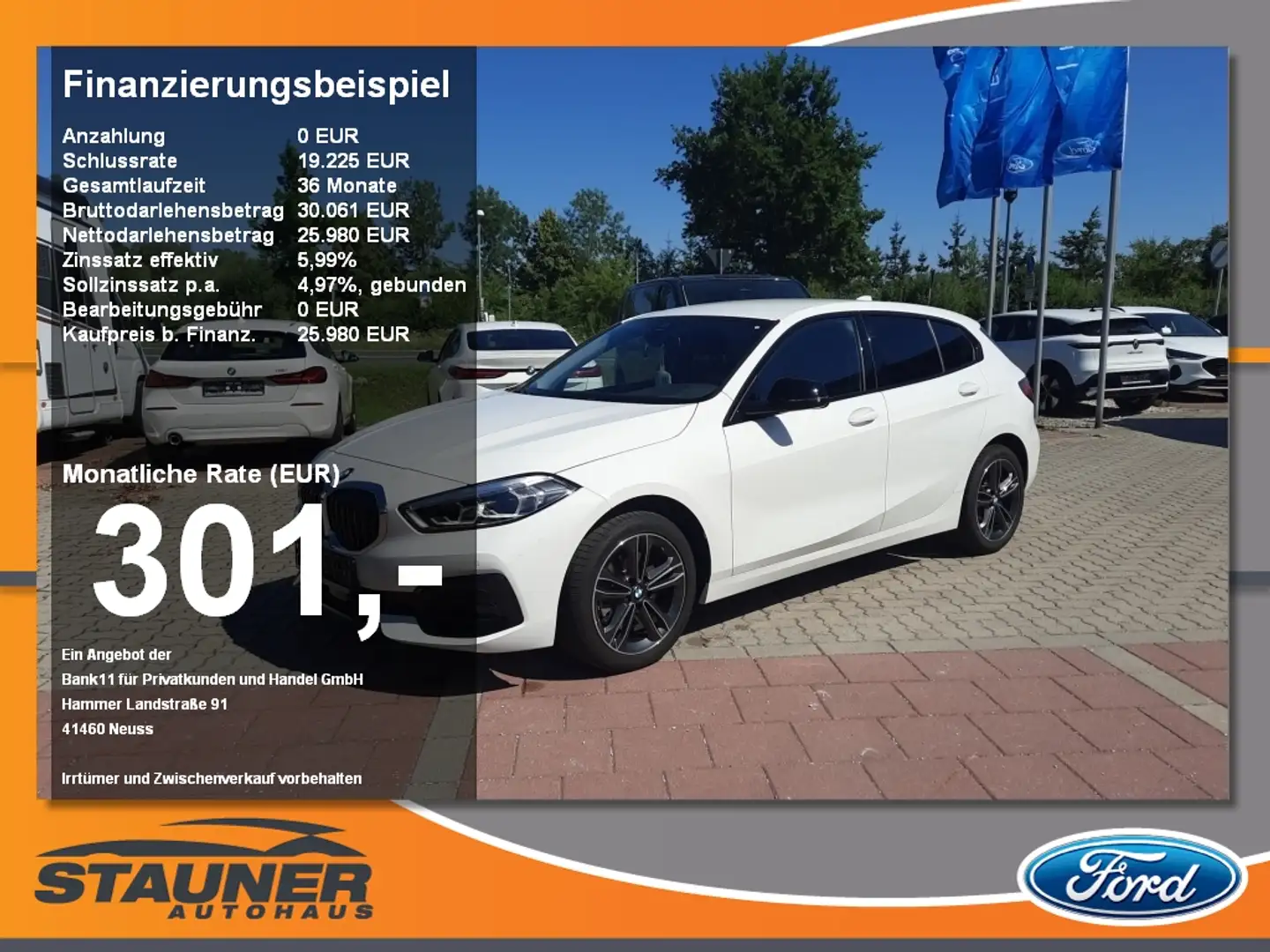 BMW 118 i Sport Line LED DAB Sitz-L/Lenkradheiz. PDC Biały - 1