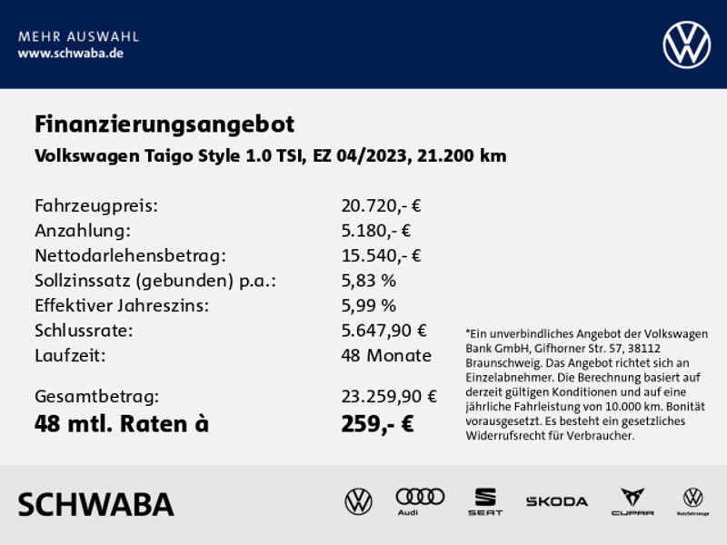 Volkswagen Taigo Style 1.0 TSI DSG *ACC*KAM*NAV* — photo 4