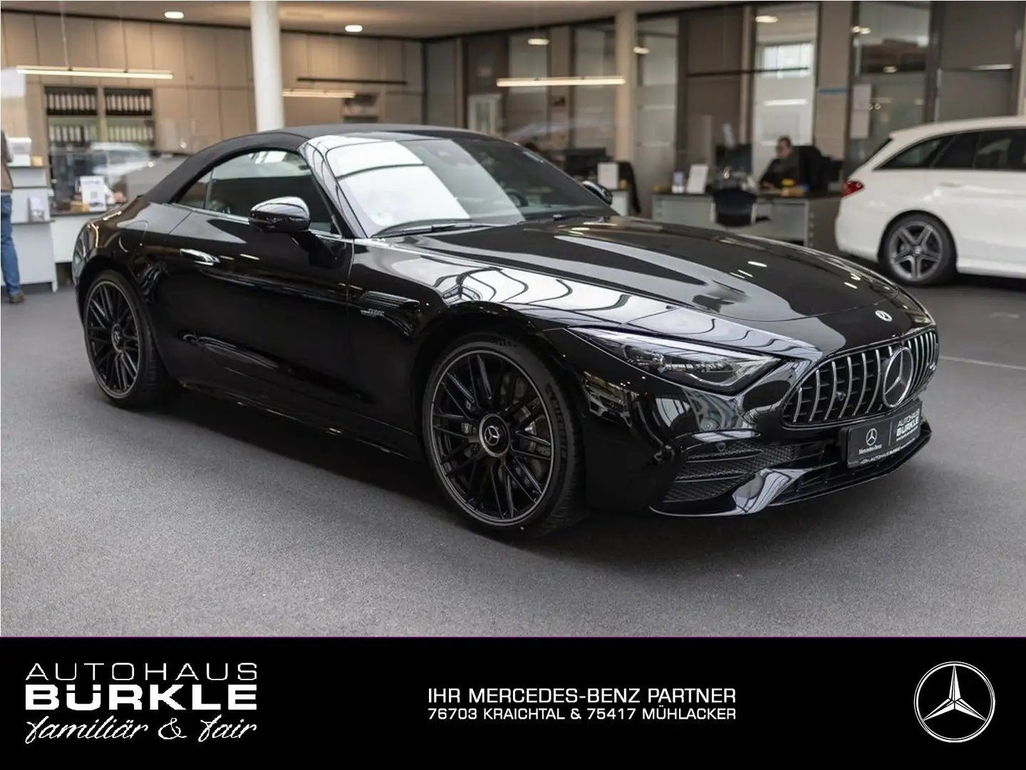 Mercedes-Benz SL 43 AMG MBUX,HA-Lenkung,KeyGo,HUD,Distr+,360° Negro - 1